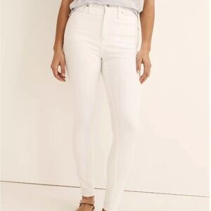 Madewell 10" High-Rise Skinny Jeans in Pure White Size 29